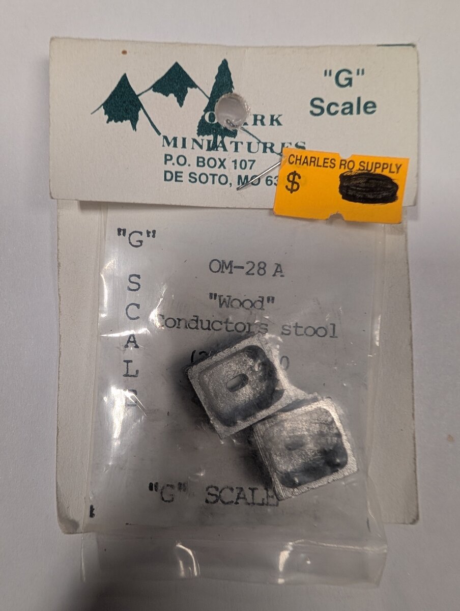Ozark Miniatures OM-28A G Scale "Wood" Conductors Stool (Pack of 2)