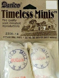 Darice 2306-14 HO Timeless Minis 50lb Flour & Sugar Sacks (Set of 2)