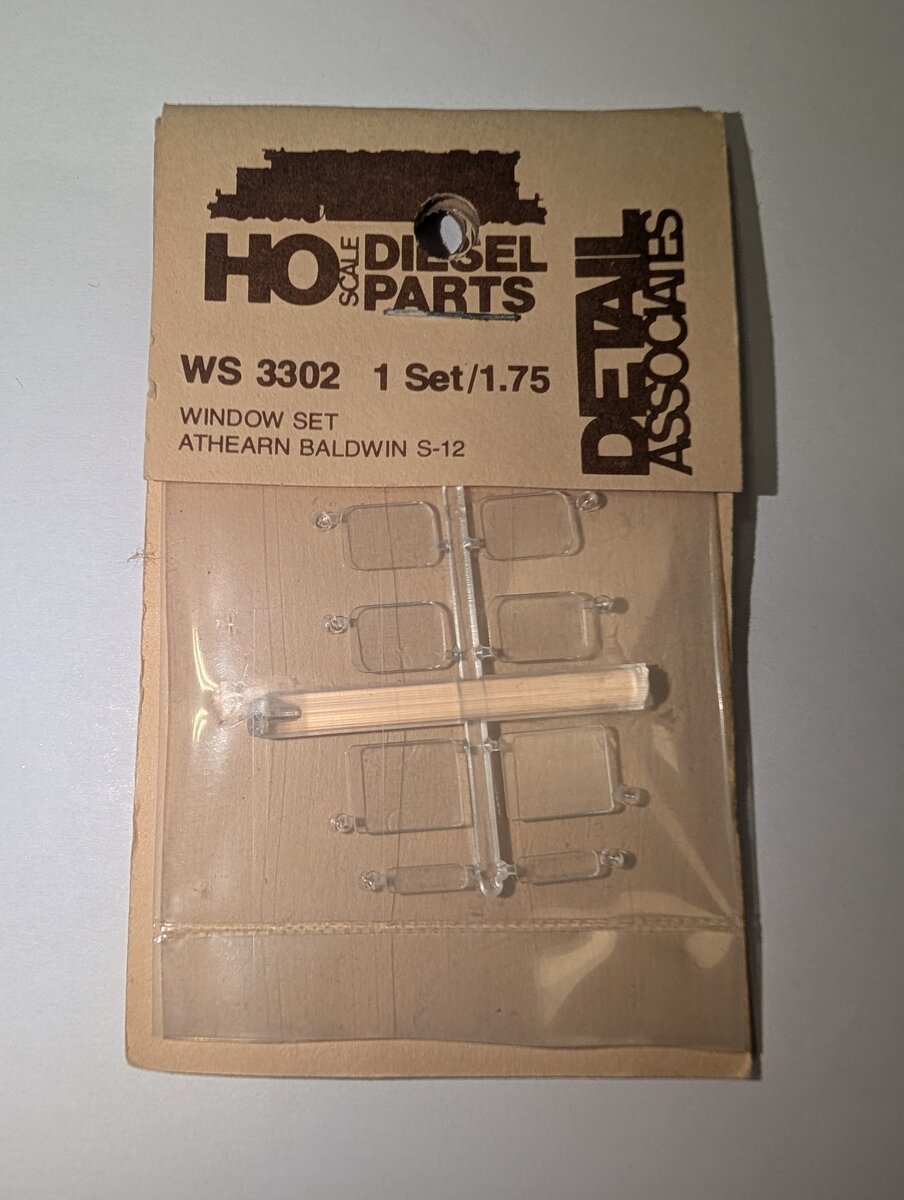 Detail Associates WS3302 HO Window Set Athearn Baldwin S-12