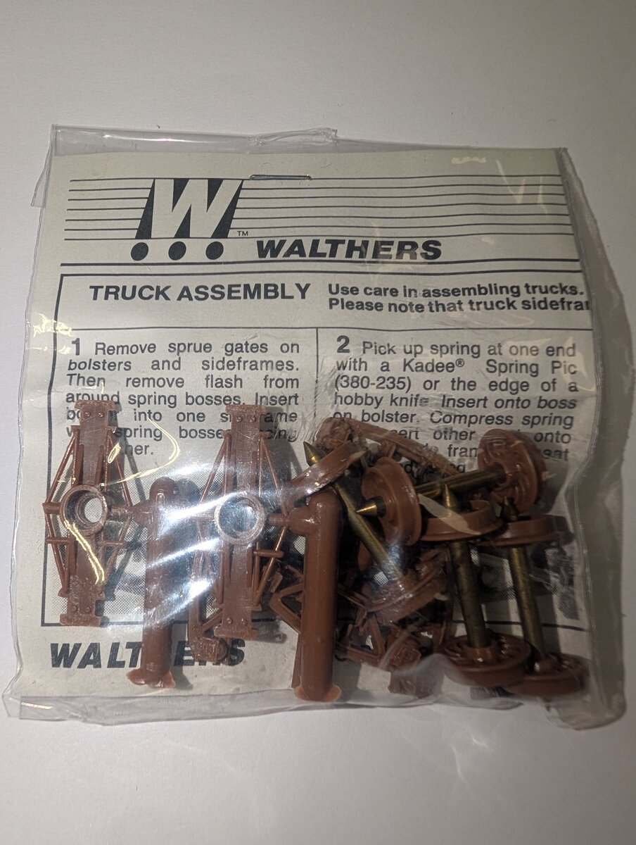 Walthers 84-1202 HO Plastic & Metal Roller Bearing Truck Assembly Kit