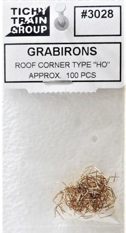 Tichy 3028 HO Grabirons Roof Corner (Approx. 100 Pieces)
