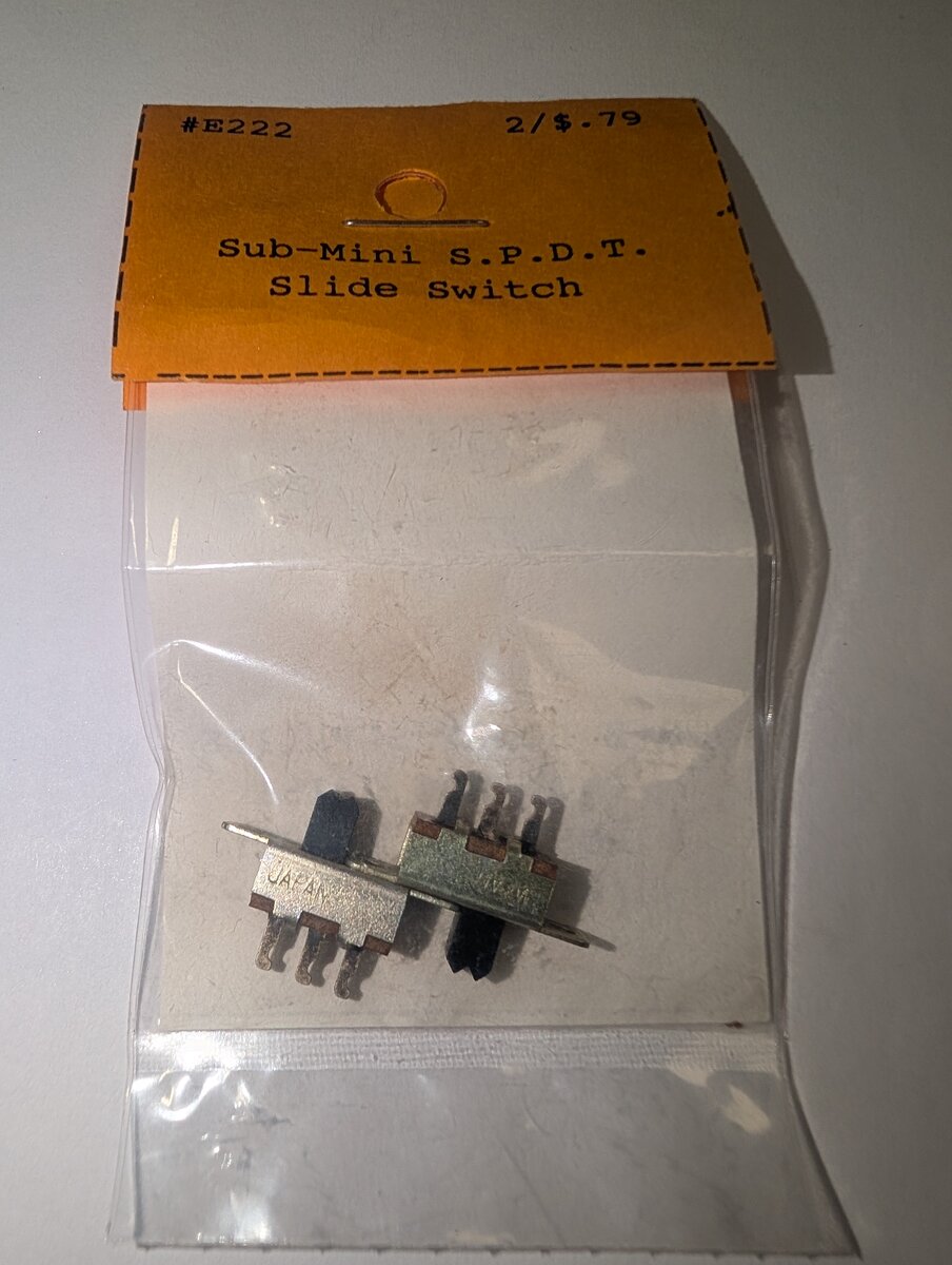 B&B Hobby E222 Sub-Mini S.P.D.T. Slide Switch (Pack of 2)