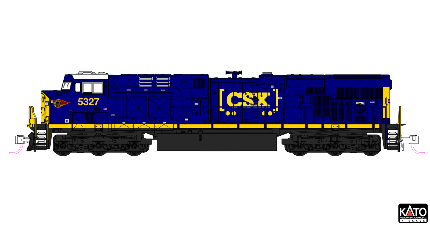 Kato 1768962 N CSX Western Maryland GE ES40DC Diesel Locomotive #5327