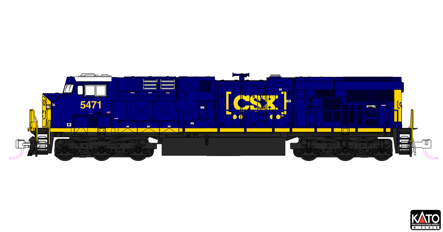 Kato 1768964 N CSX GE ES40DC Diesel Locomotive #5471
