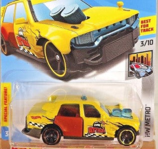 Hot Wheels FJW82-D7C3 1:64 Diecast HW Metro Time Attaxi