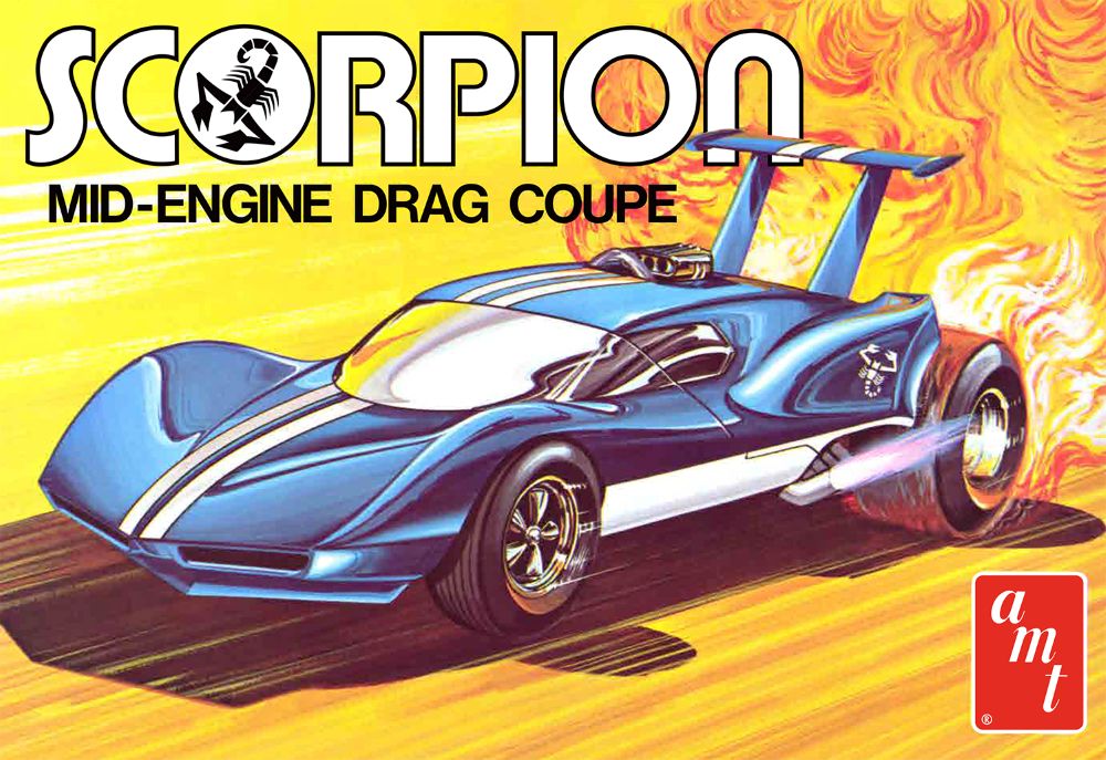 AMT 1501 1:25 Scorpion Mid-Engine Drag Coupe Plastic Model Kit