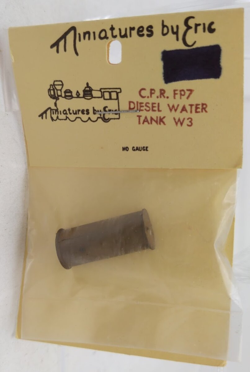 Miniatures By Eric W3 HO Scale Diesel Water Tank Brass Part