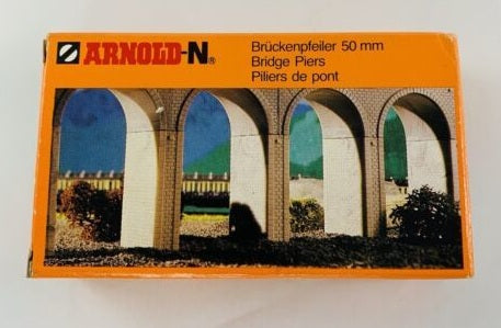 Arnold 6223 N Scale Bridge Piers 50 mm (Box of 10)