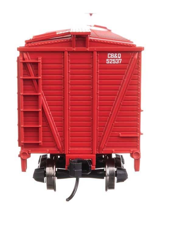 Walthers 910-41452 HO CBQ 40' Wood Stock Car Ready to Run #52537