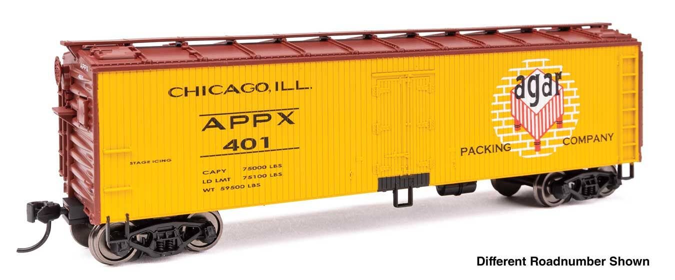 Walthers 910-41302 HO Agar 40' Wood Reefer with Steel Ends RTR APPX #405