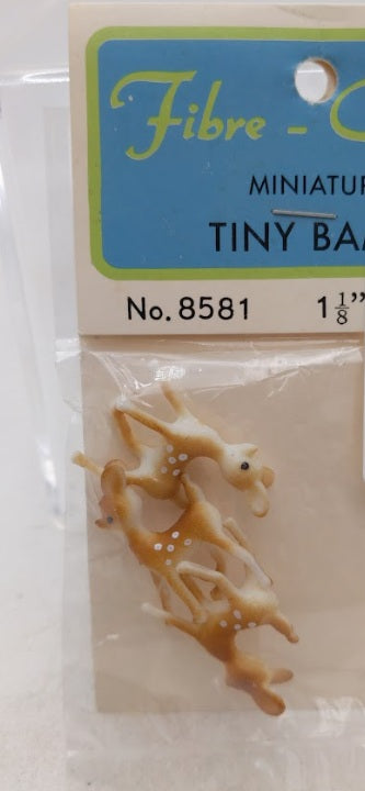 Acme 8581 By Fibre-Craft 1-1/8" Tall Tiny Bambi Plastic Figures (Pack of 3)