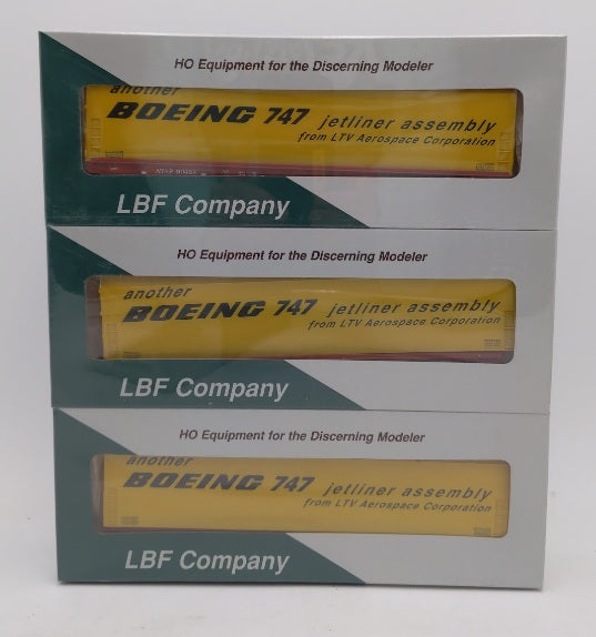 LBF 1804-2 HO Boeing Skybox Classic ATSF Flat Car #90428/90429/90430 (Set of 3)