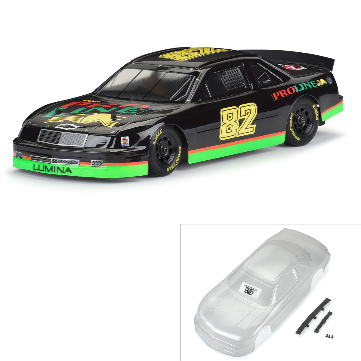 Pro-Line Racing 370917 1:12 Losi NASCAR Pre-Cut 1990 Chevy Lumina Clear Body