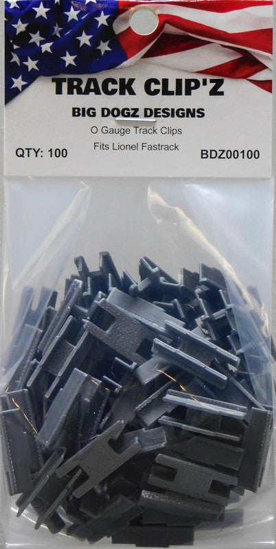Big Dogz Designs BDZ00100 O Lionel Fastrack Track Clips (Pack of 100)