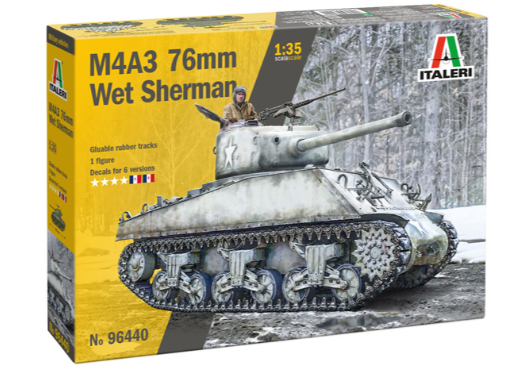Italeri 96440 1:35 M4A3 WET Sherman Tank Plastic Model Kit