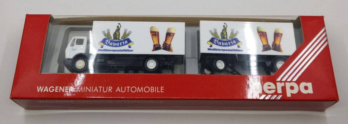 Herpa 806056 HO Scale "Bavaria" Double Tractor Trailer