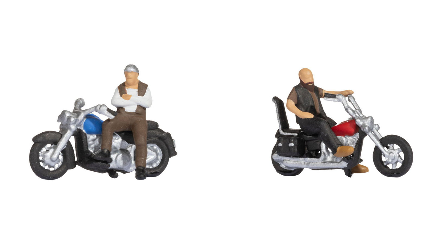 Noch 36906 N Rockers Figures on Motorcycles (Set of 2)
