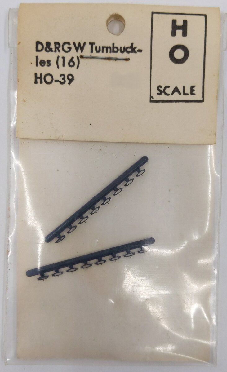 GRANDT LINE HO-39 SCALE D&RGW TURNBUCKLES
