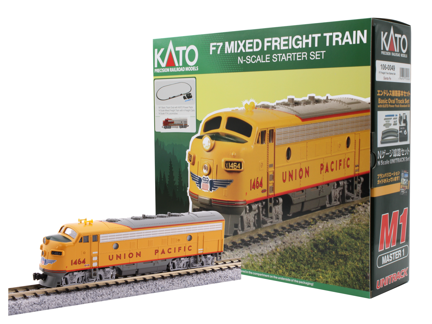 Kato 106-0050 Union Pacific N Gauge F7 Freight Train Starter Set