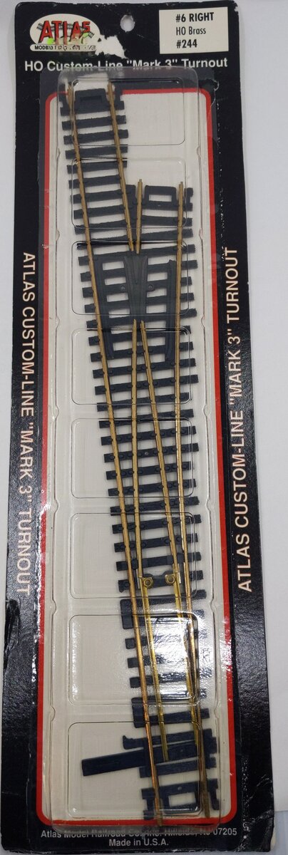 Atlas 244 HO Brass Mark 3 #6 Right Switch Turnout