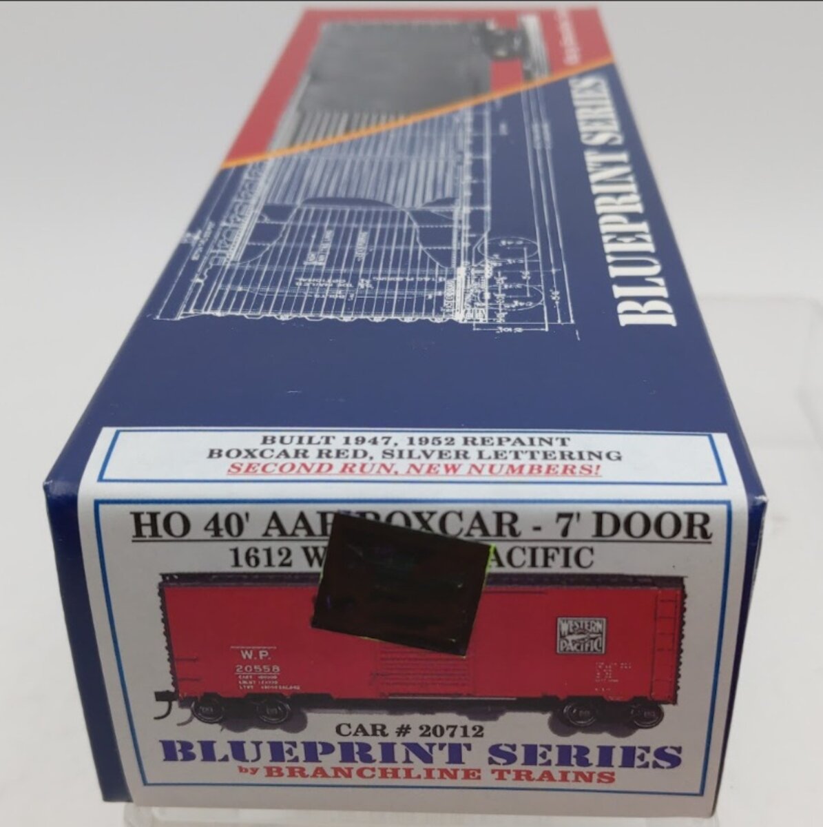 Branchline Trains 1612 HO Western Pacific 40' AAR Boxcar 7' Door # 207112 Kit