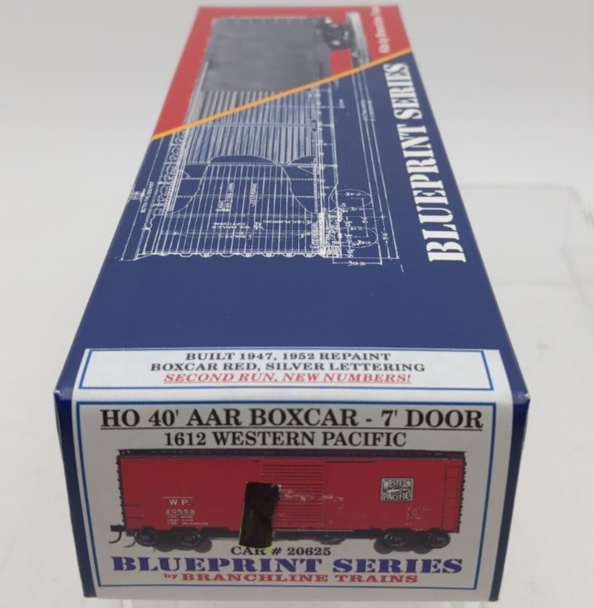 Branchline Trains 1612 HO Western Pacific 40' AAR Boxcar 7' Door # 20625 Kit