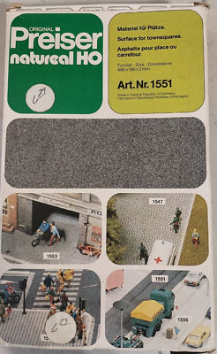 Preiser 1551 HO Scale Asphalt Surface for Townsquare