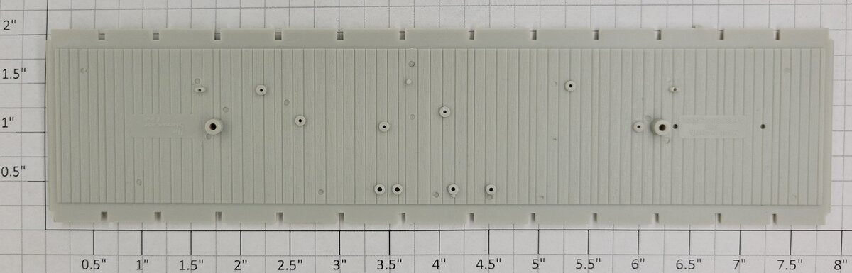 S-Helper 654-05-01 Unpainted Plastic Main Deck Flatcar Frame