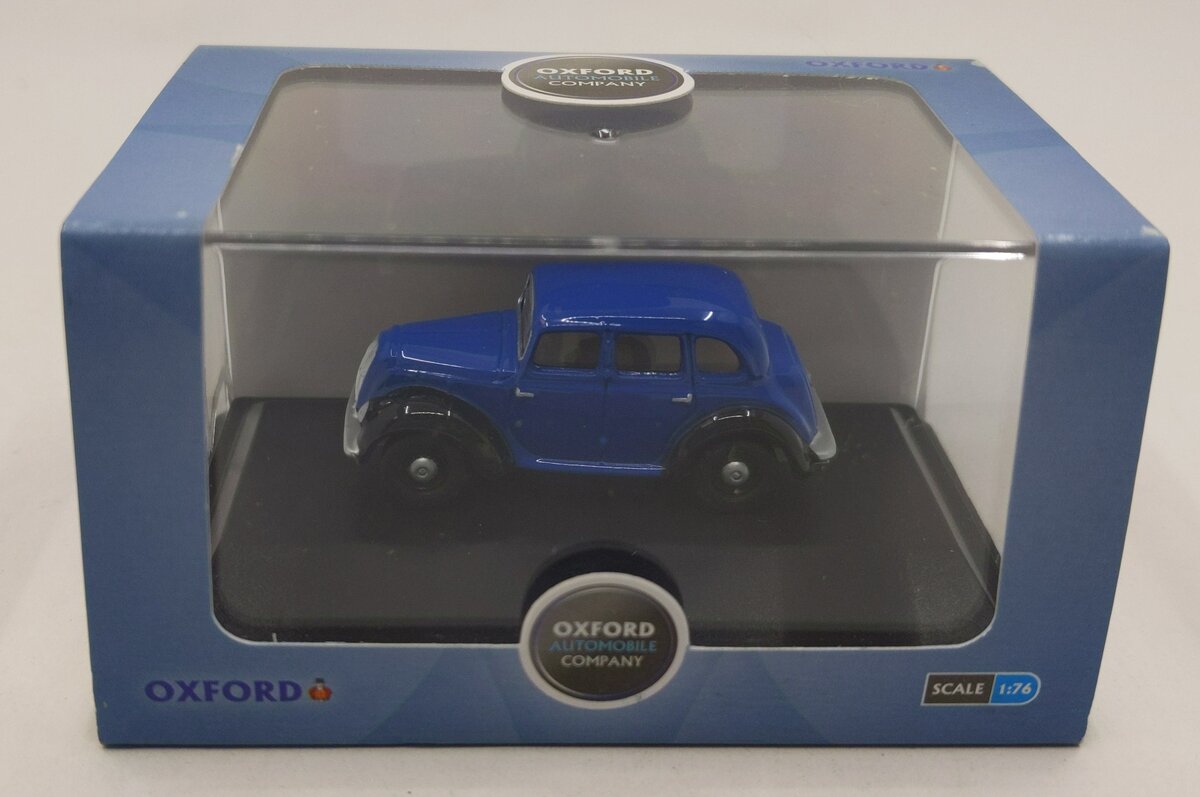 Oxford Diecast 76MES001 1:76 Scale Morris Eight E Saloon Blue
