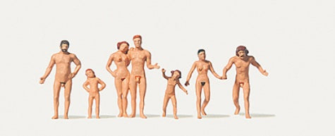 Merten 212533 HO Family on Nudist Beach Figures (Set of 6)