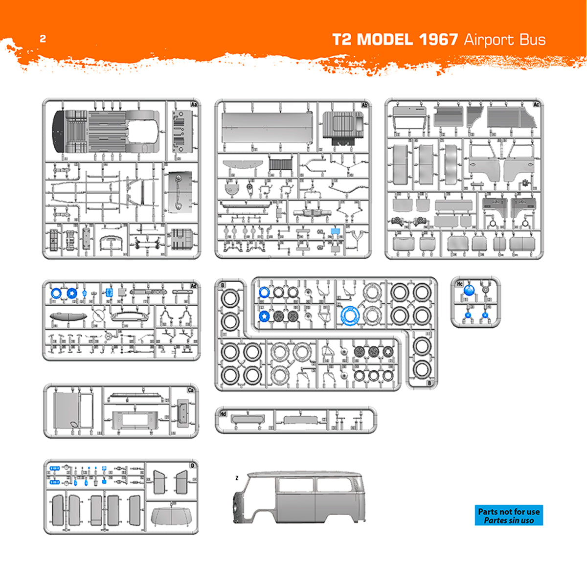 AK Interactive AK35033 1:35 T2 Model 1967 Airport Bus Model Kit