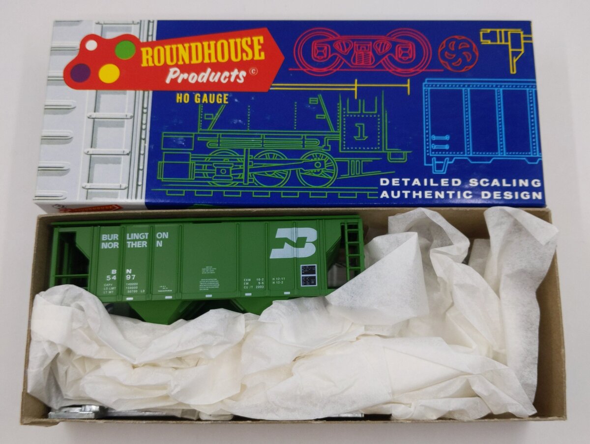 Roundhouse 1443 HO Burlington Northern BN 5497 Hopper Train Kit #5497