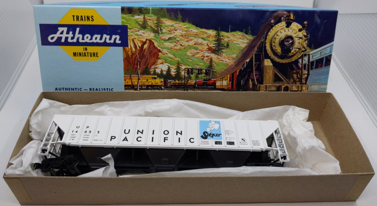 Athearn 223 HO Union Pacific "Sugar" Ribside Covered Hopper Kit #14053