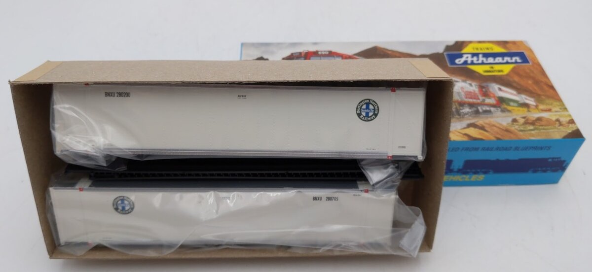 Athearn 5710 HO Scale Burlington Northern Santa Fe 48 Ft Container Kit(Set of 2)