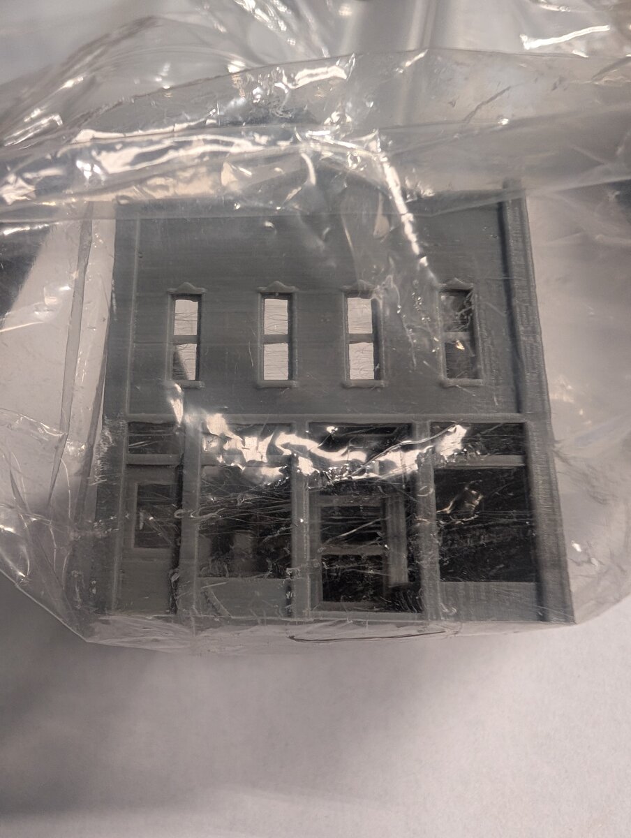 CrutchForm N206R N Scale 3-Printed Open Air Two Story Store Front Building