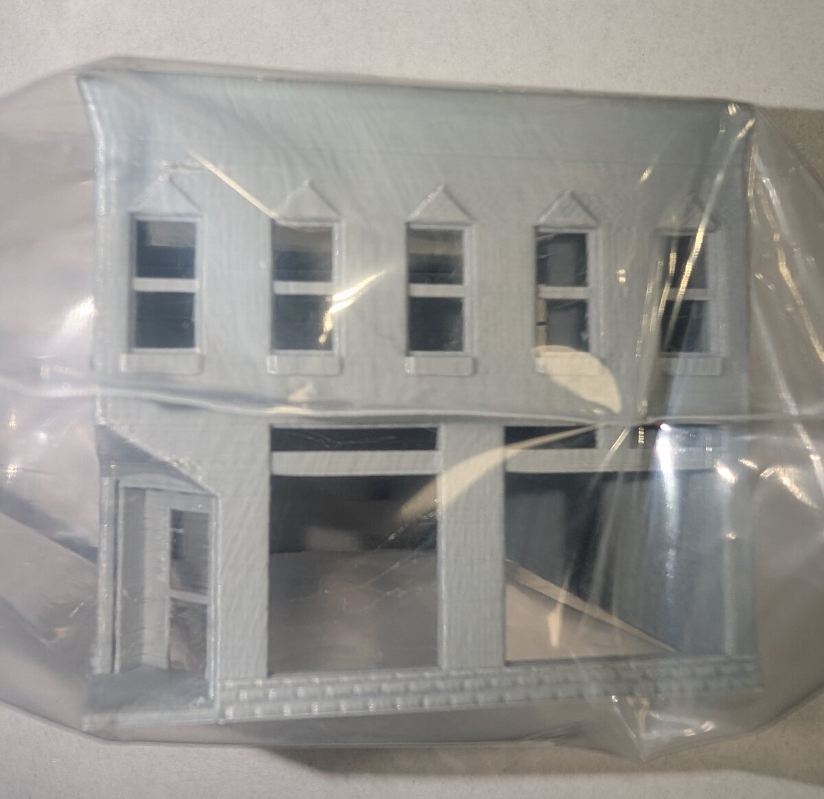 CrutchForm N203L N Scale 3-D Printed Open Air Two Story Store Front Building