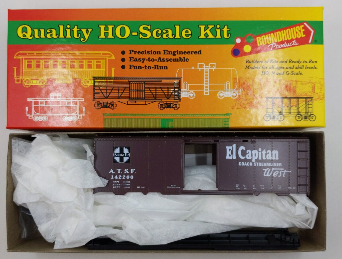 Roundhouse 07893 HO Santa Fe El Capitan 40' AAR Boxcar # 142200 Kit