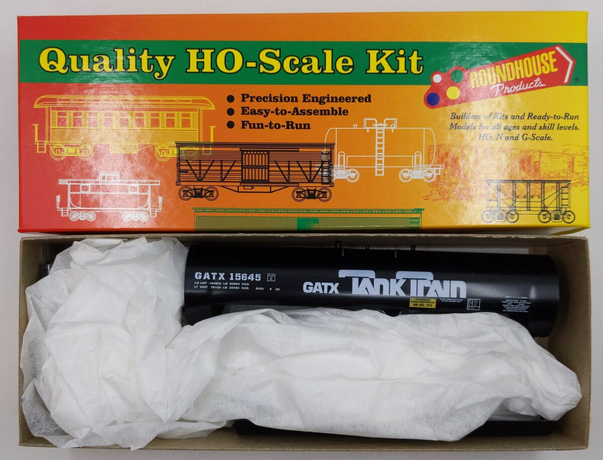 Roundhouse 1394 HO GATX 50' Tank Train Kit #15645