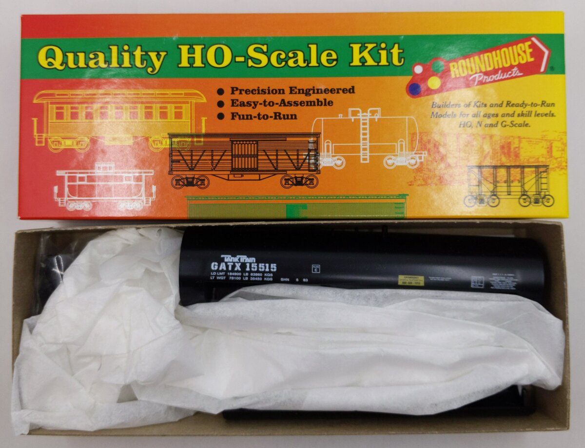 Roundhouse 1393 HO GATX 50' Train Tank Boxcar Kit #15515
