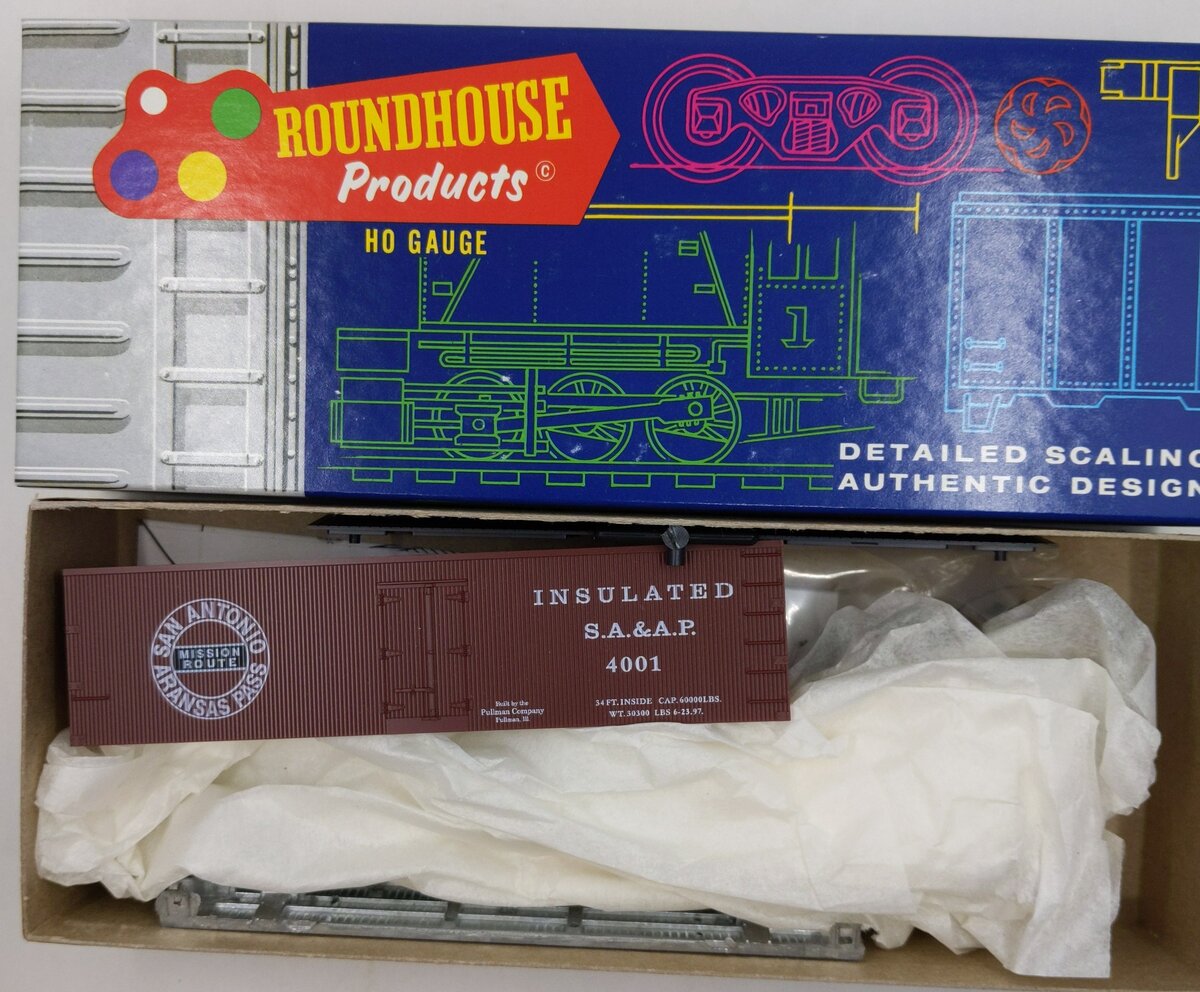 Roundhouse 3080 HO SA&AP Open Top Reefer Car Kit #4001
