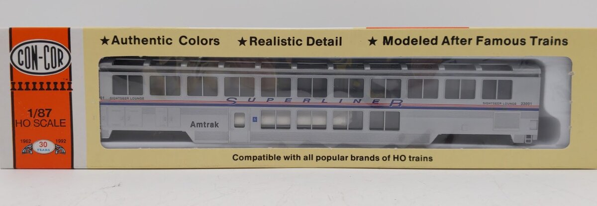 Con-Cor 0001-000843-1 HO Amtrak Superliner Sightseer Lounge Phase 4 Scheme Kit