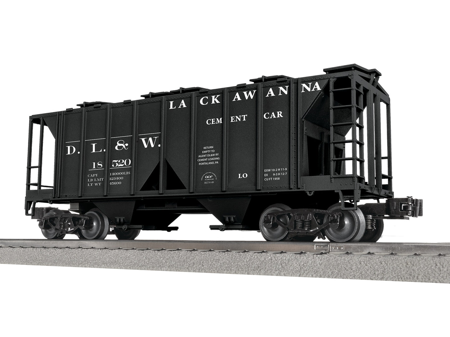 Lionel 2542082 O DL&W AC-2 Covered Hopper #18520