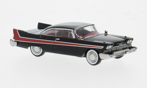 Brekina Automodelle 19682 HO Black, Red 1958 Plymouth Fury