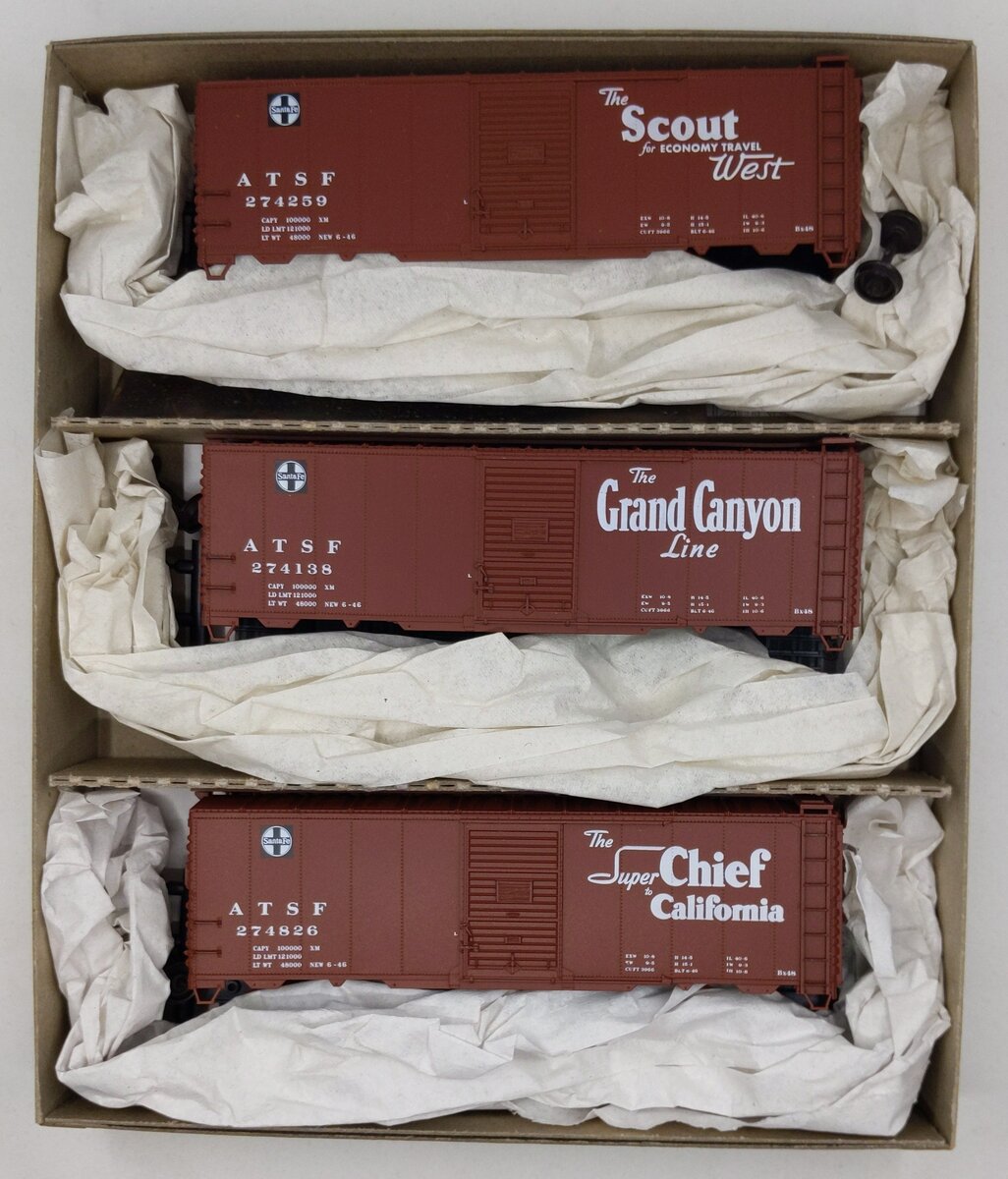 Accurail 3322 HO Scale Santa Fe Map Schemes 40' AAR Steel Boxcar