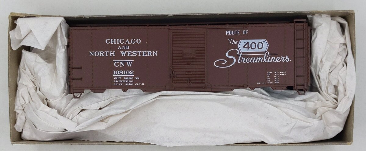 Accurail 3210 HO Scale Chicago and North Western AAR 40' Steel Boxcar-#:108102