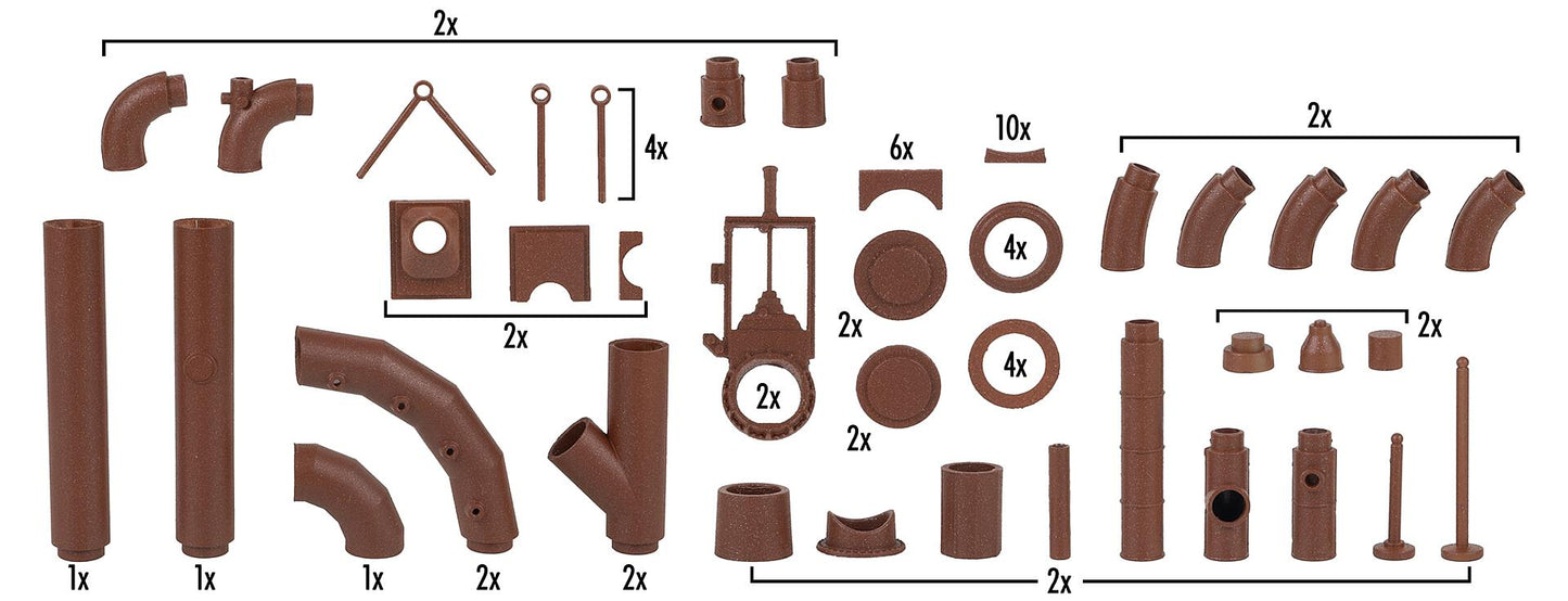 Faller 180327 HO Industrial Piping Set Building Kit
