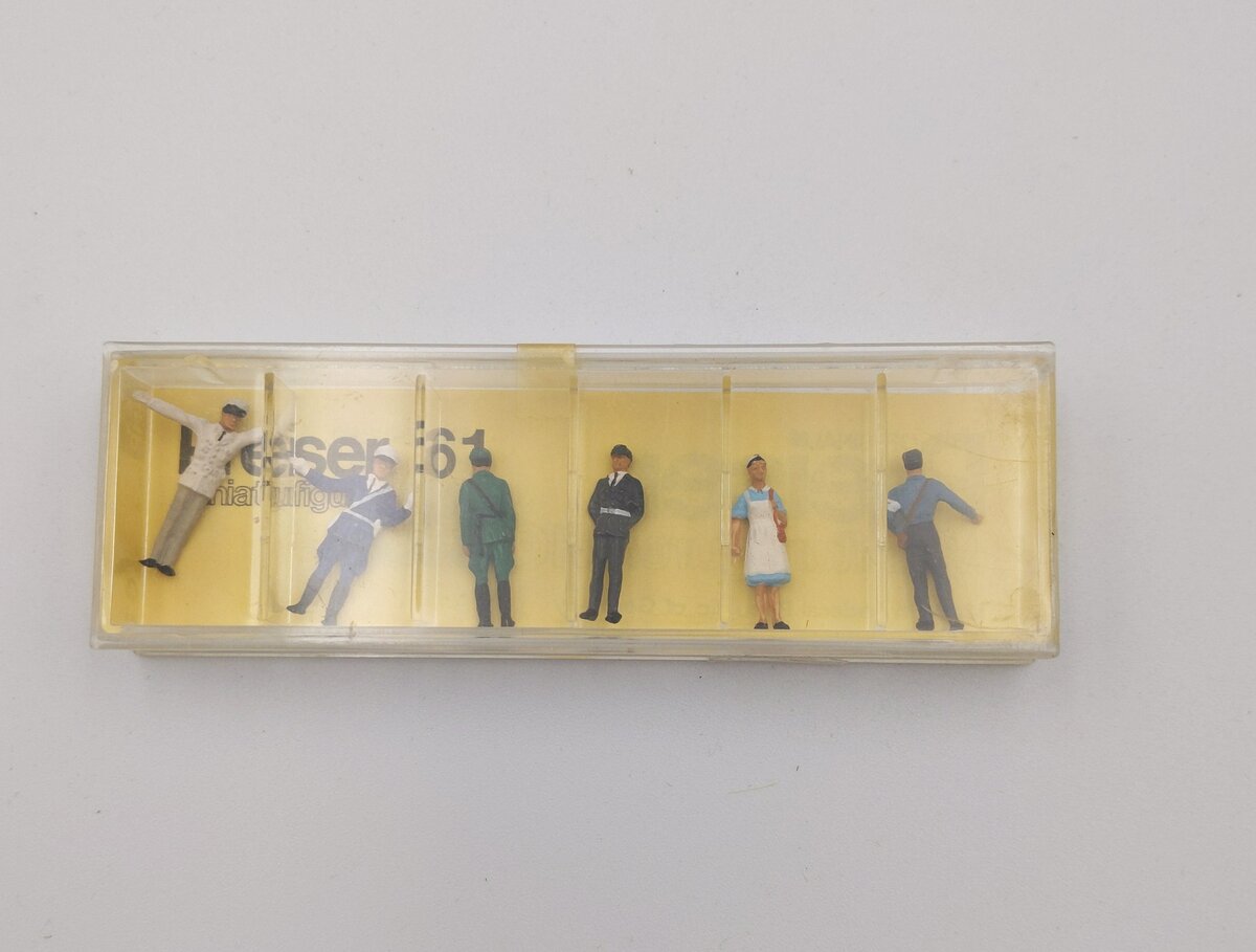Preiser 61 HO Police and Military Figures set of 6