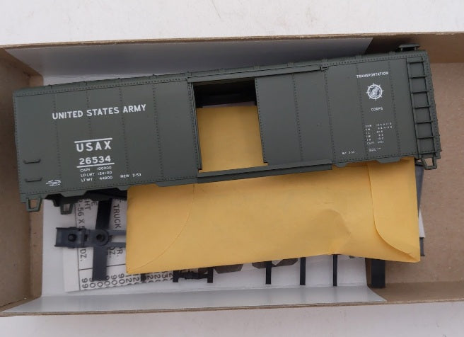 Athearn 2313 HO Bev-Bel Corp United States Army 40 Ft Boxcar Car # 26534 Kit