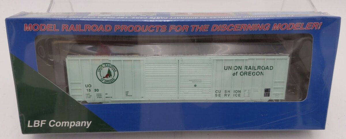 LBF 1225 HO Scale Union Railroad Of Oregon 52' ACF Boxcar Road # 1530 Kit