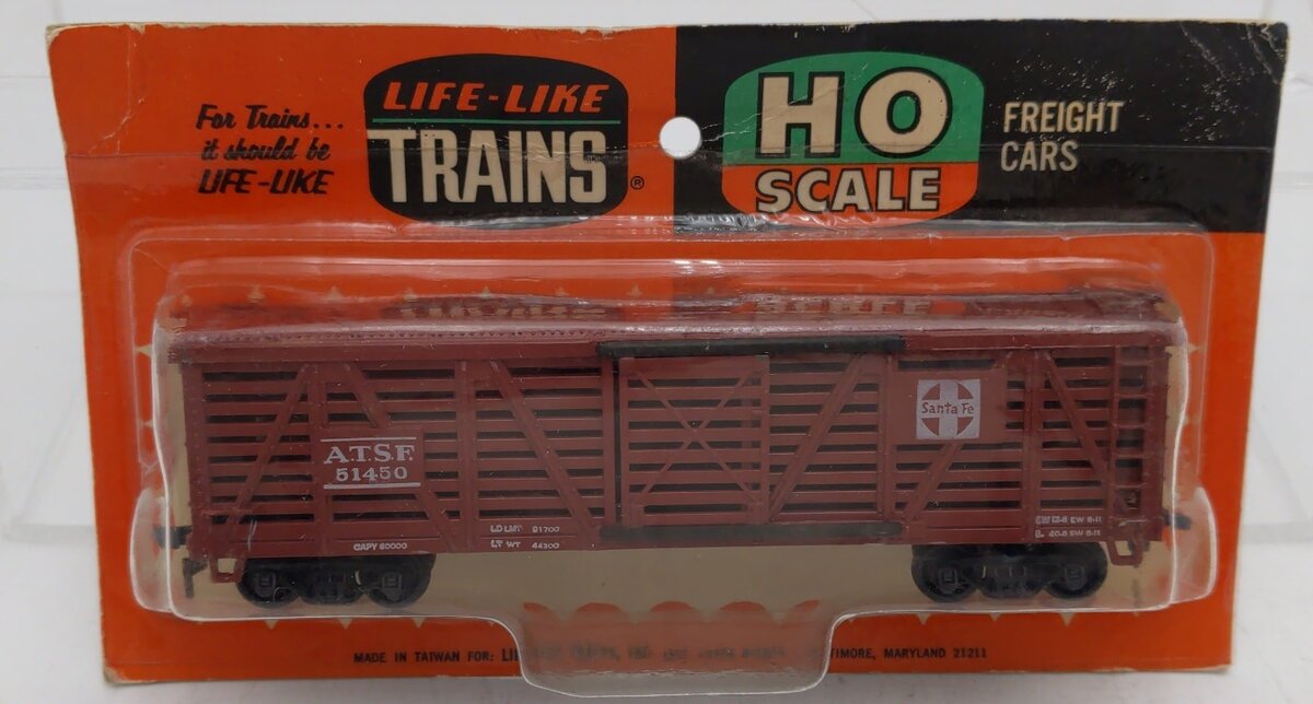 Life Like 51450 HO Scale Santa Fe Cattle Freight Car Assemble